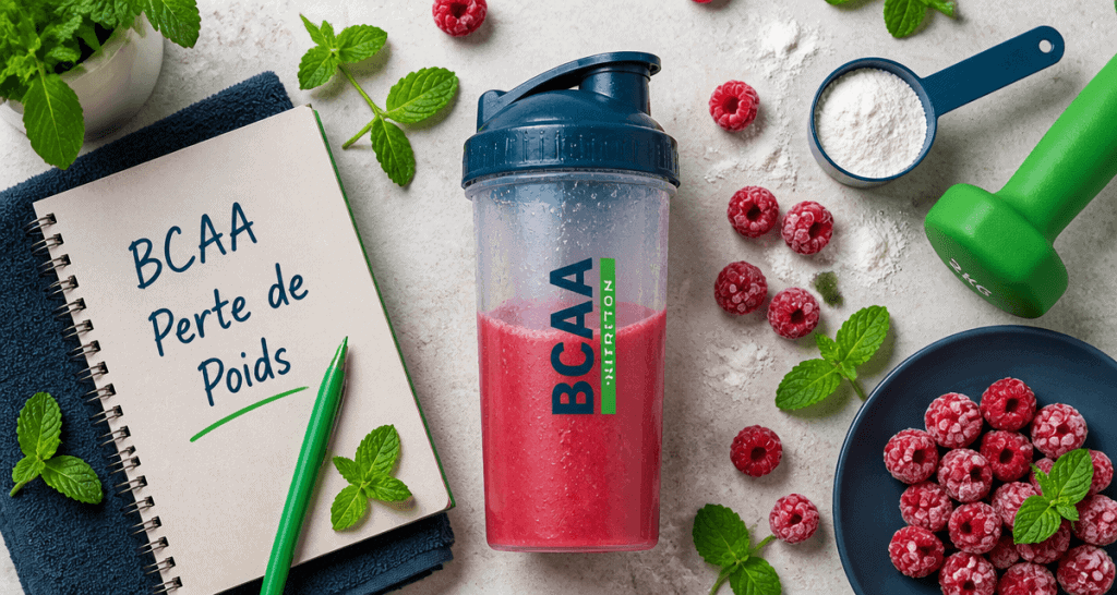 bcaa perte de poids shaker smoothie rouge