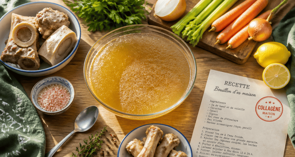 comment fabriquer du collagene maison bol bouillon os