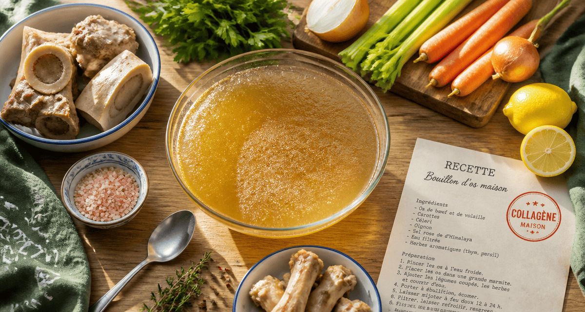 comment fabriquer du collagene maison bol bouillon os