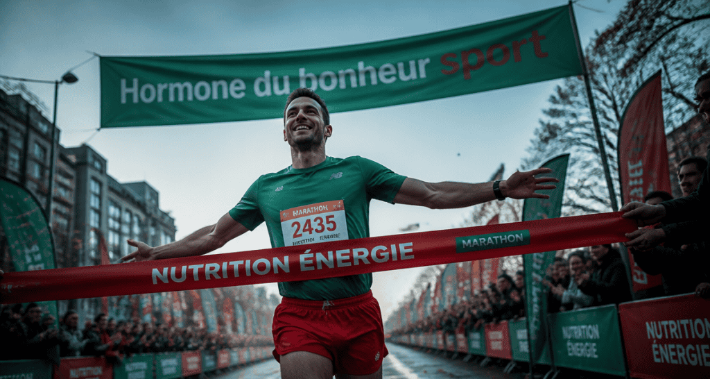 hormone du bonheur sport coureur ligne arrivée