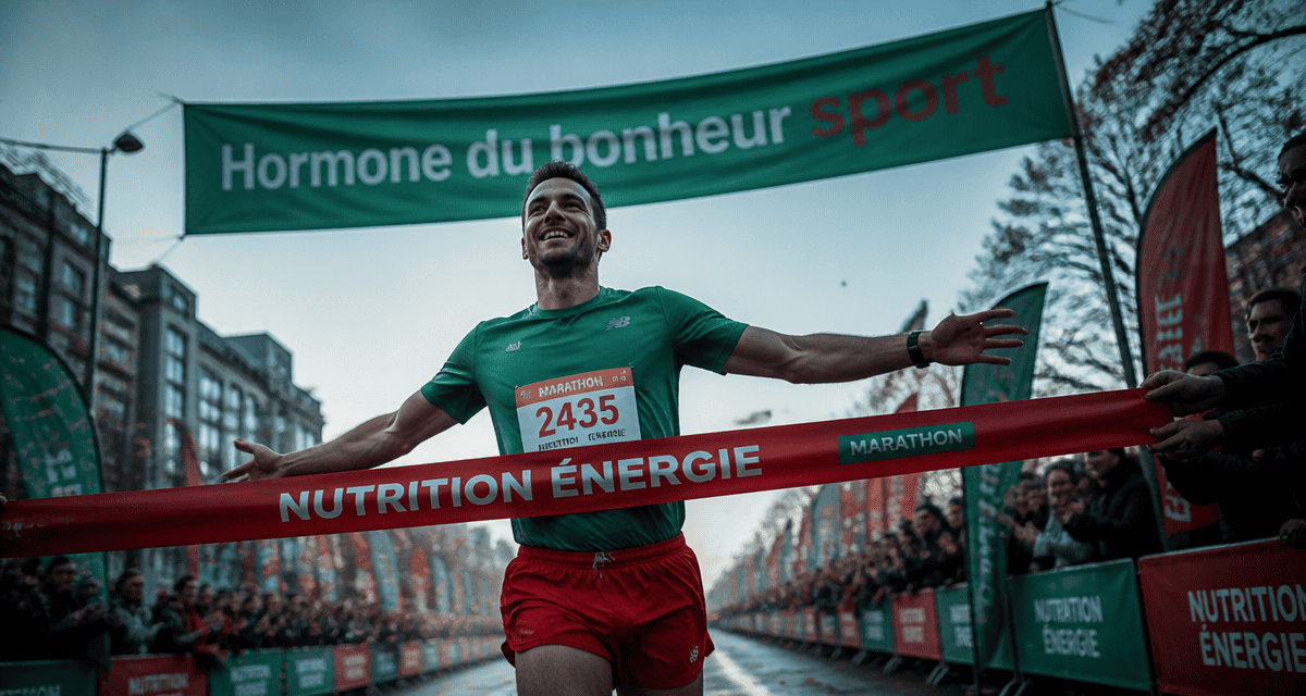 hormone du bonheur sport coureur ligne arrivée