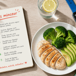 Perdre poids 1 semaine menu type assiette poulet brocolis