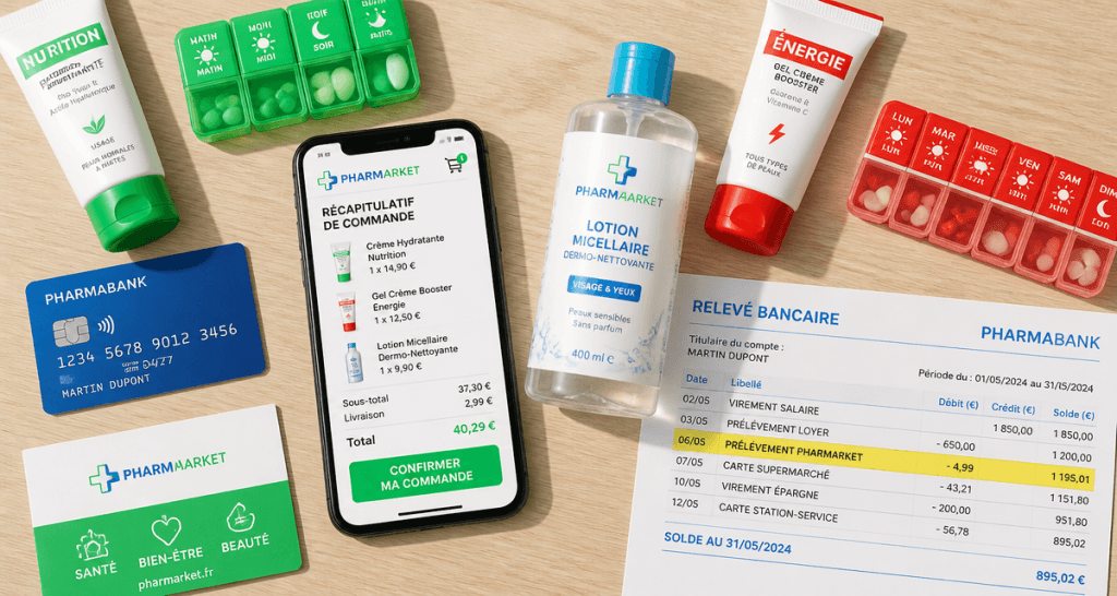 pharmarket avis relevé bancaire prélèvement 4,99€