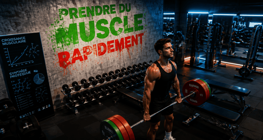 Prendre des muscle rapidement jeune homme musculation