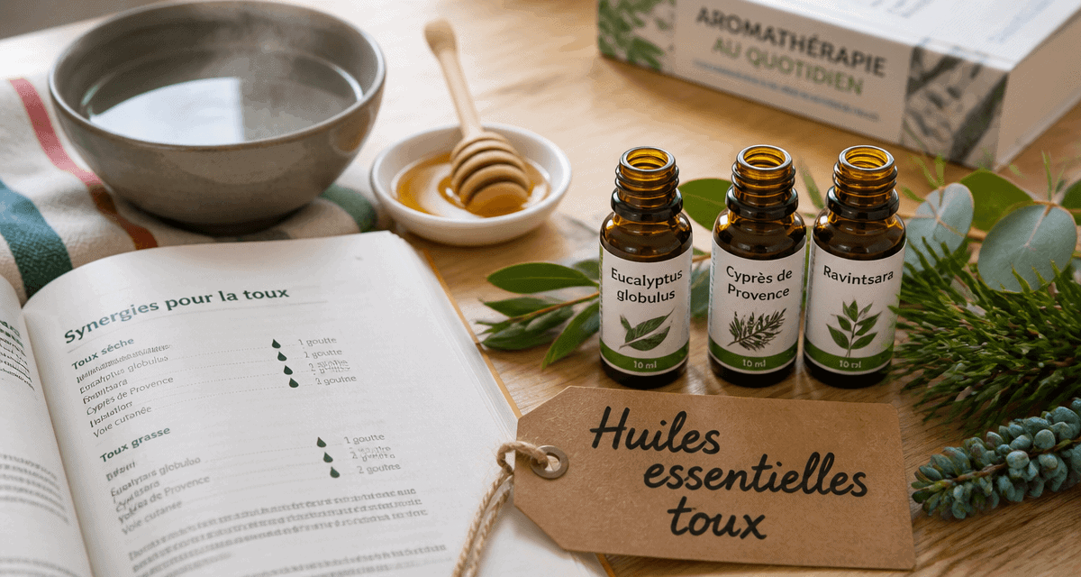 quel huile essentielle pour la toux flacons eucalyptus cyprès ravintsara