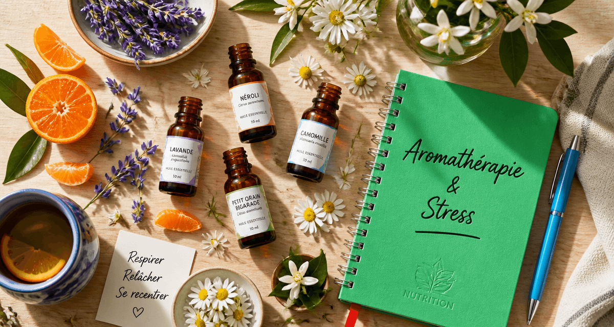 quelle huile essentielle pour le stress et l'anxiété flacons lavande néroli