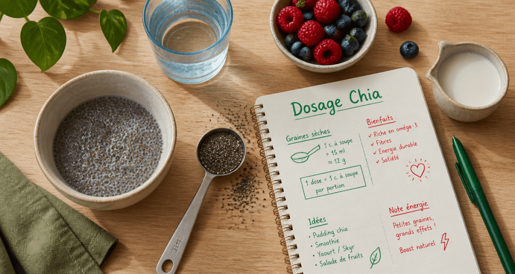 quelle quantite de graines de chia par jour bol et cuillere