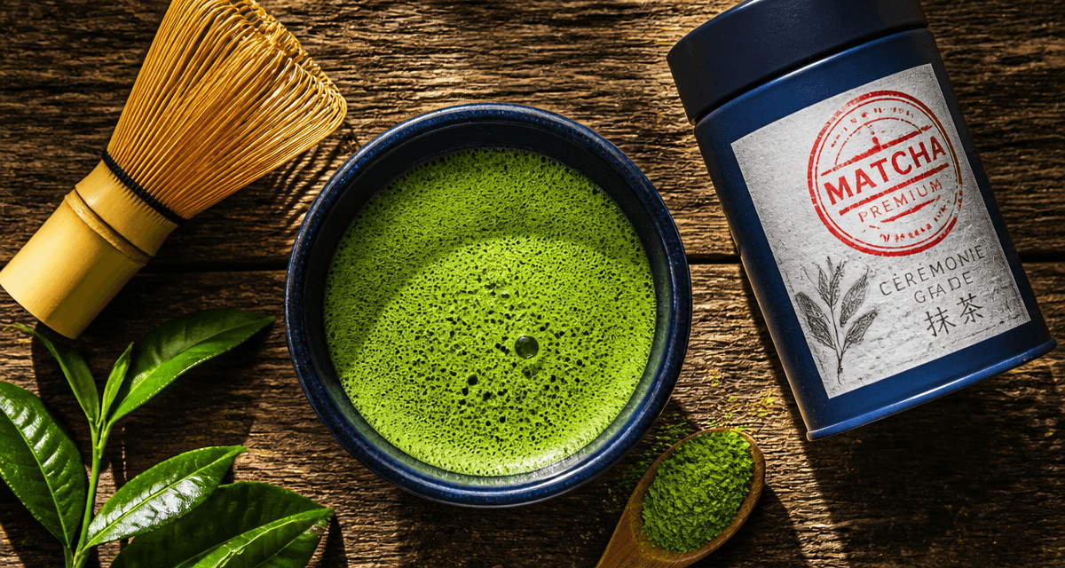 quels sont les bienfaits du matcha bol matcha premium fouet feuilles