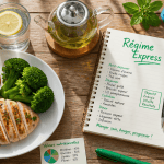 regime rapide et efficace assiette poulet brocolis pamplemousse