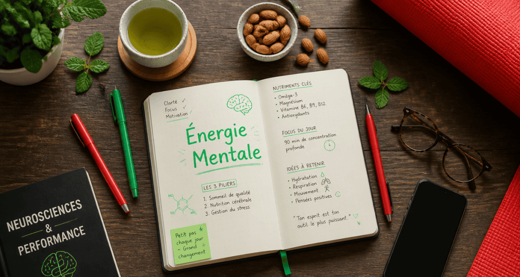 retrouver de l energie mentale carnet bureau