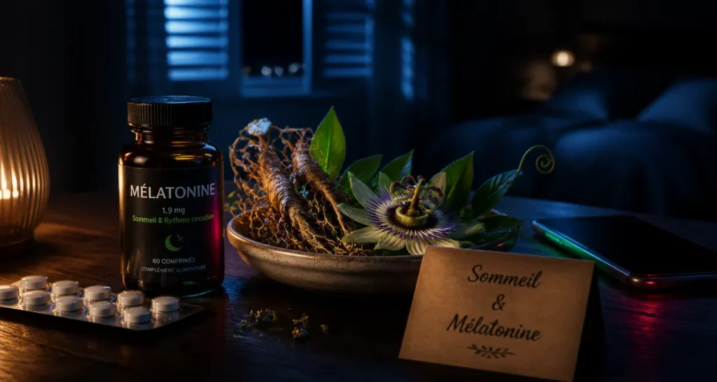 Compléments alimentaires pour dormir : mélatonine, valériane et passiflore