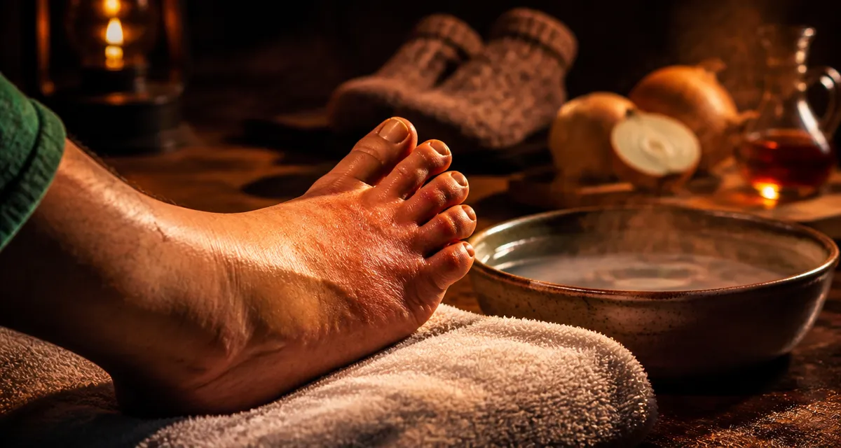 Engelure pied, remede de grand mere : bain tiède et oignon pour soulager et guérir