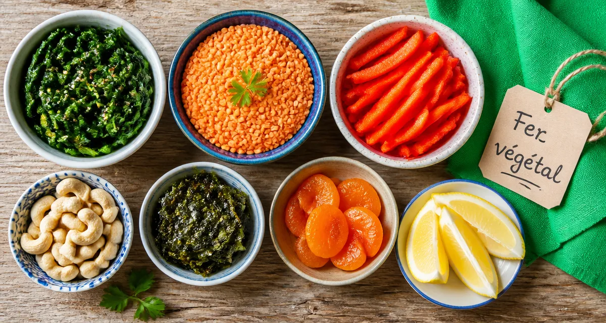 fruits et legumes riches en fer en bols