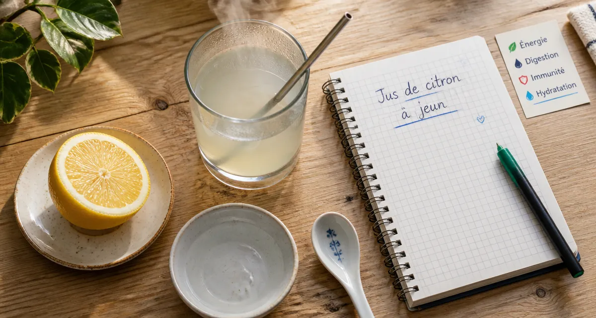 Jus de citron matin a jeun : verre d’eau tiède citron