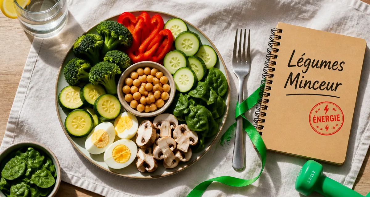 meilleur legume pour maigrir sur table avec legumes variés