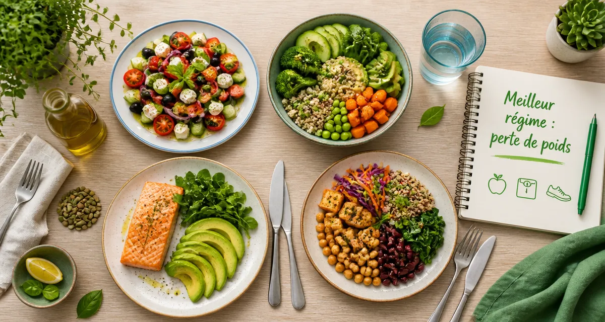 meilleur regime pour perdre du poids 4 assiettes stylisées