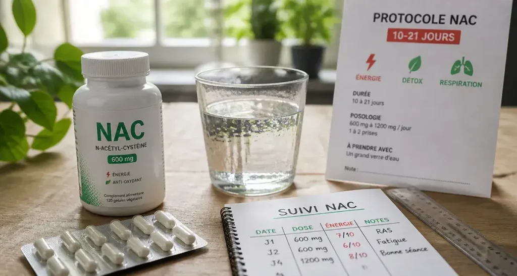 NAC cure de combien de temps : durée optimale et protocole 10-21 jours