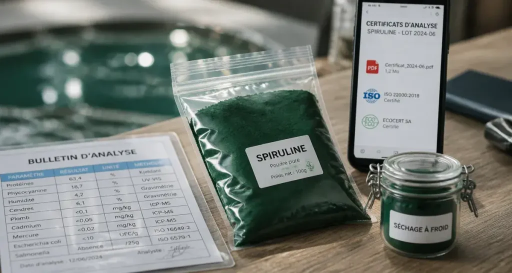 Où acheter la spiruline : poudre séchée à froid et certificats d’analyse