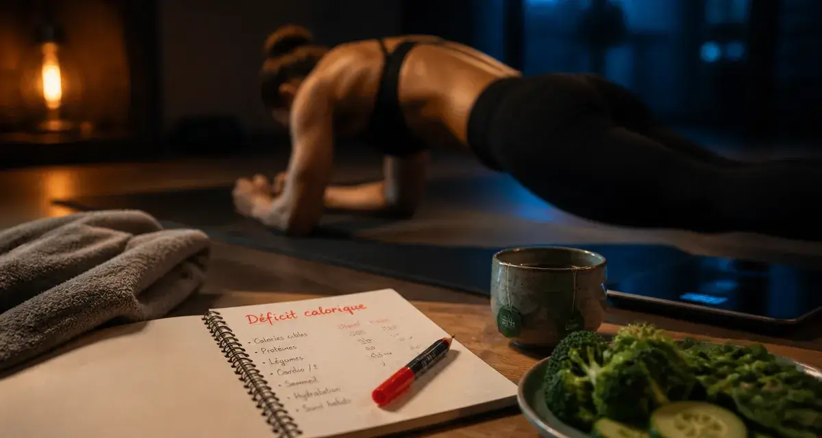 Perdre du ventre et hanche : gainage et déficit calorique