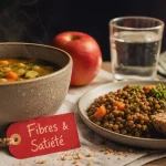Aliments riches en fibres pour maigrir : soupe aux légumes et lentilles