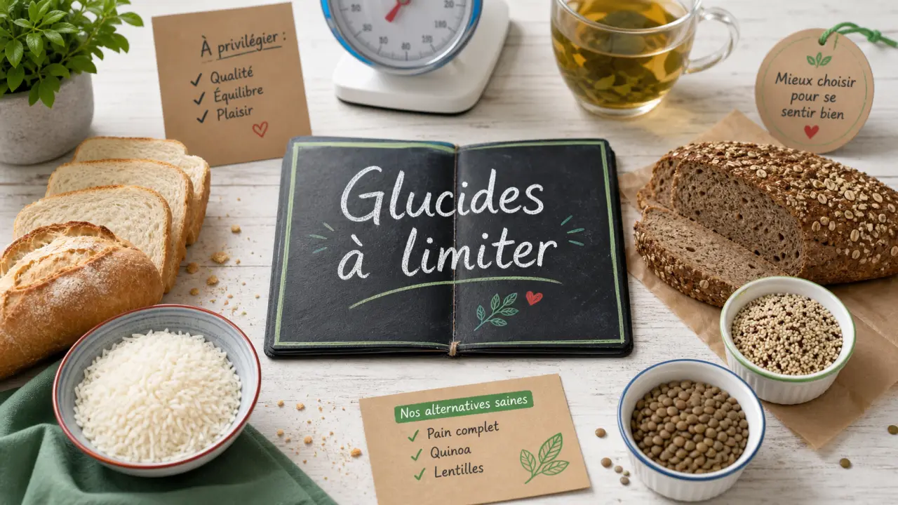 Aliments riches en glucides a eviter : pain blanc et riz blanc