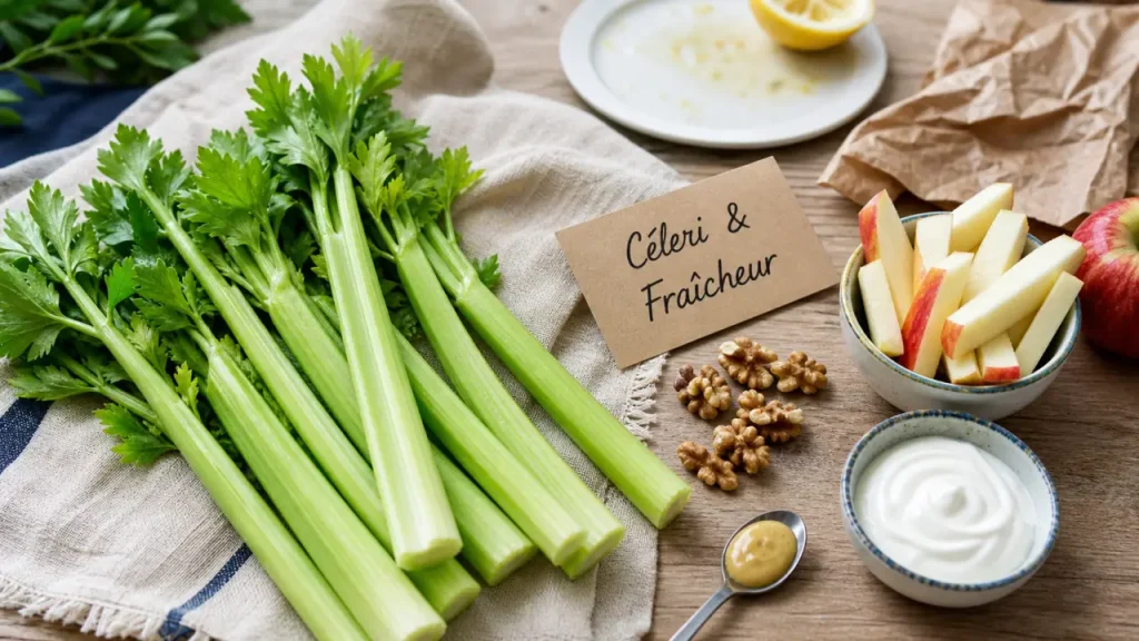 Bienfaits du celeri en branche : 16 kcal, fibres