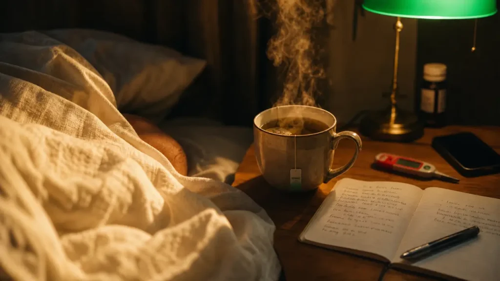 Comment s endormir vite quand on est pas fatigue : tisane calme au lit