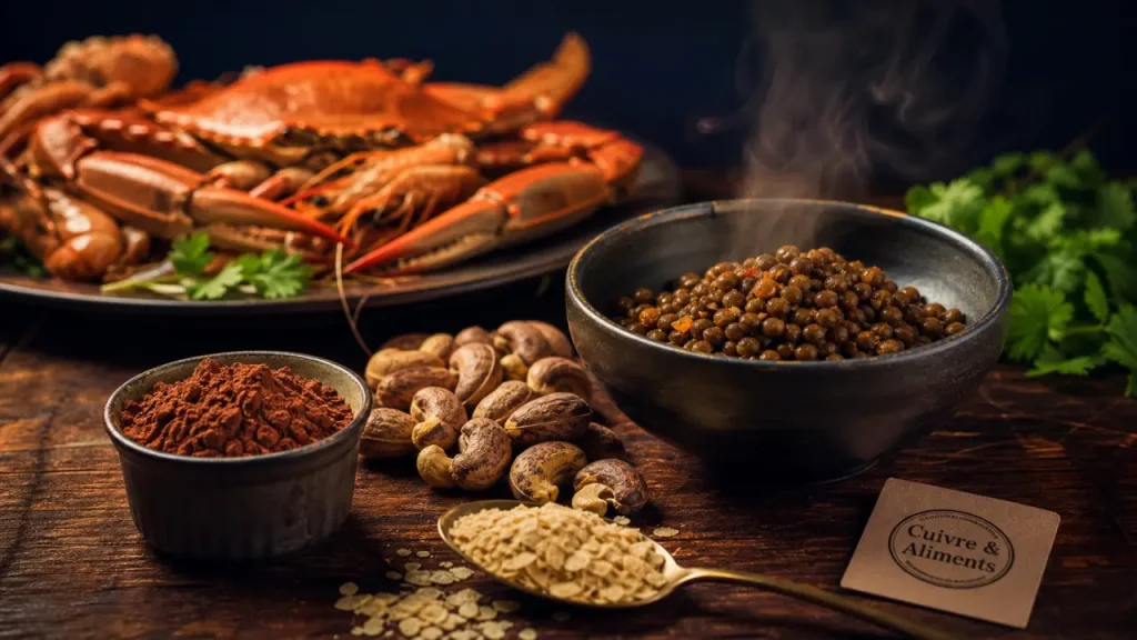 Cuivre dans les aliments : sources alimentaires riches en cuivre