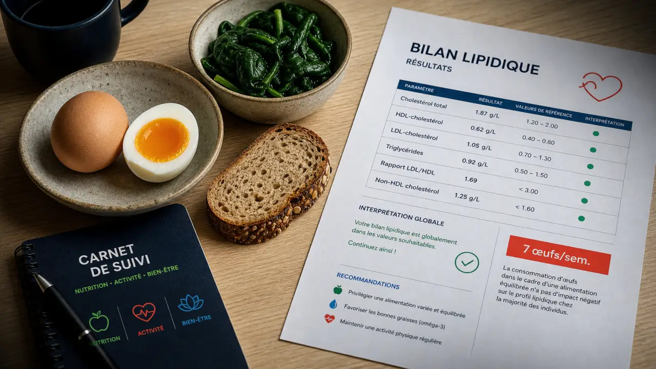 Le cholesterol et les oeufs : 7 œufs par semaine