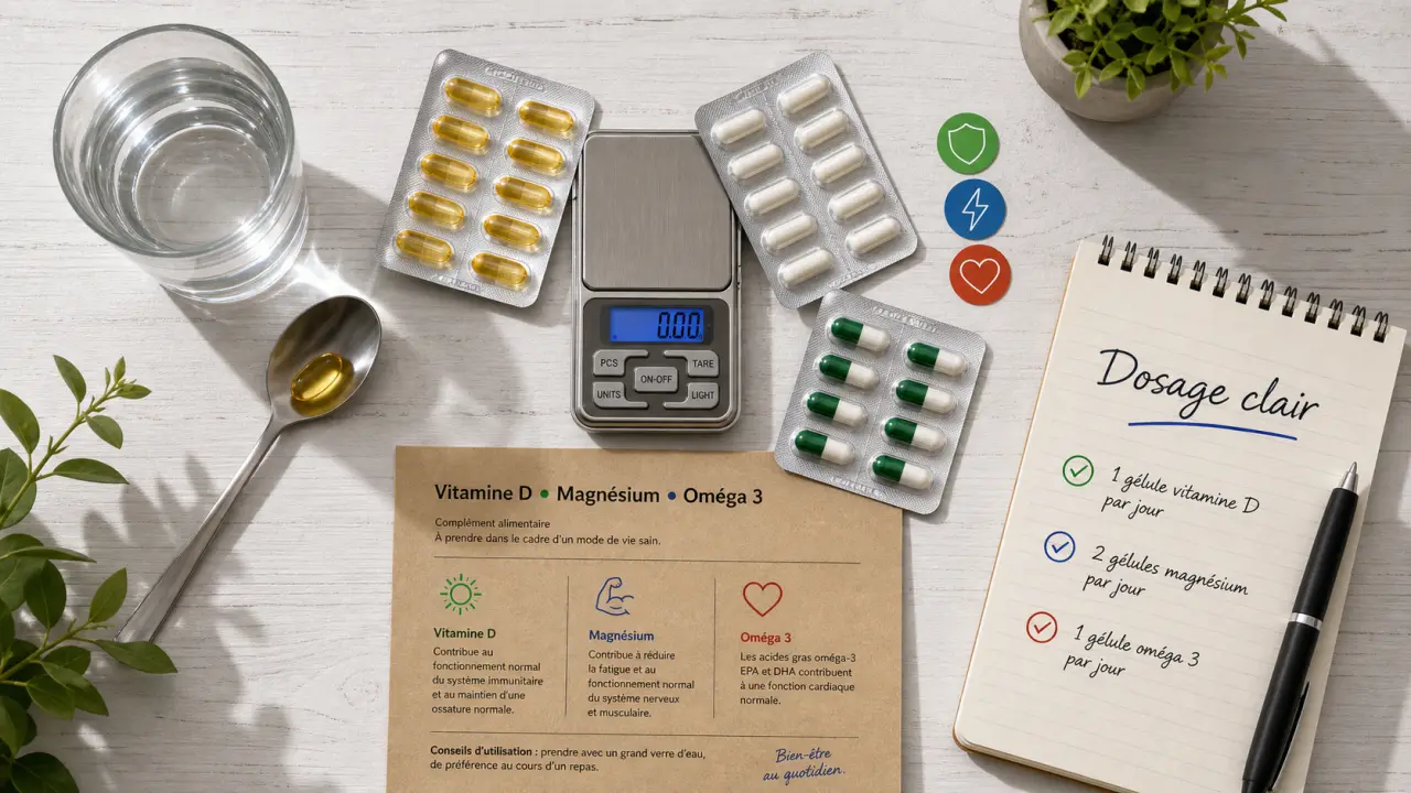 Les meilleurs complements alimentaires : Vitamine D, magnésium et oméga 3