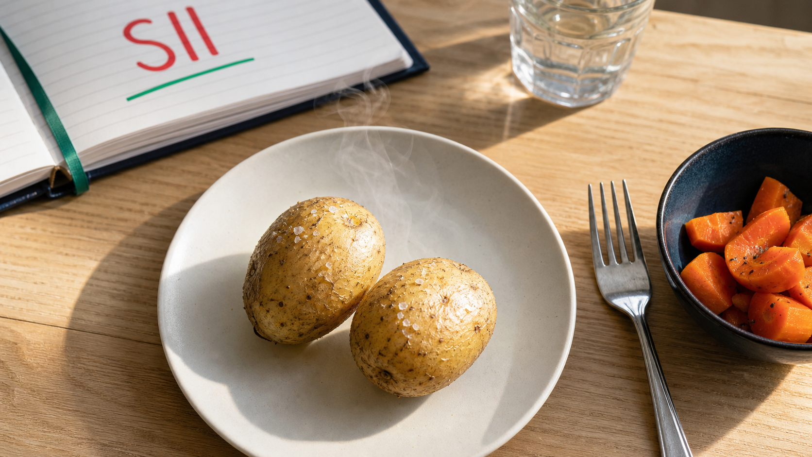 Pomme de terre et intestin irritable : pommes de terre vapeur, portions