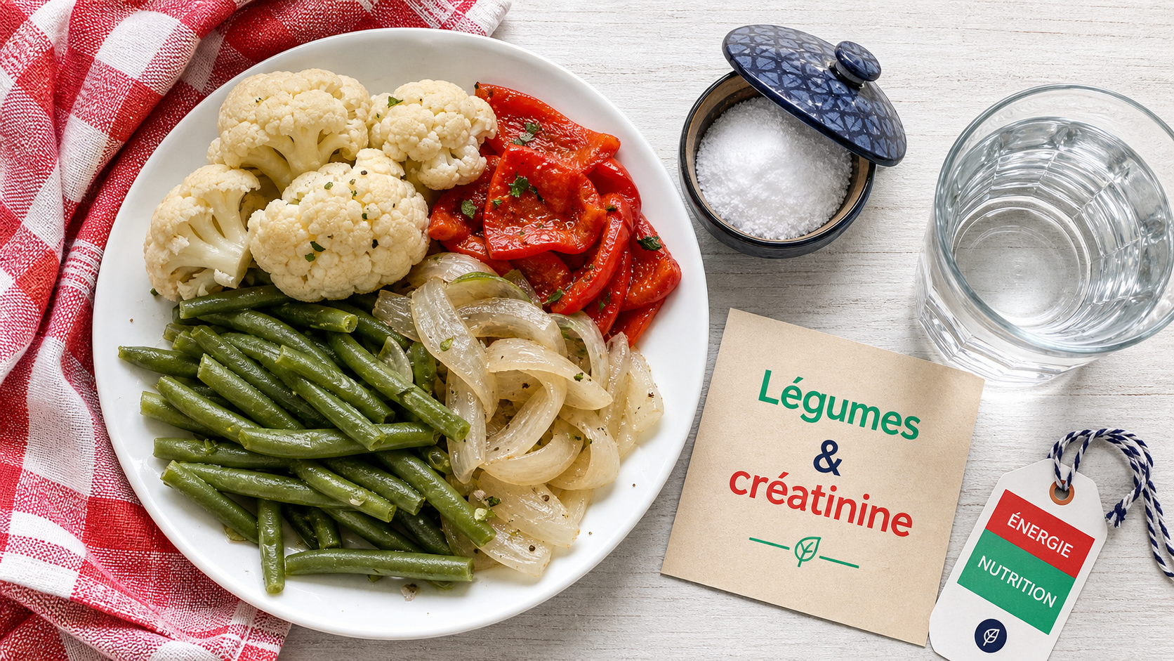 Quel légumes manger pour baisser la créatinine : chou-fleur et haricots verts, potassium à surveiller, sel à limiter