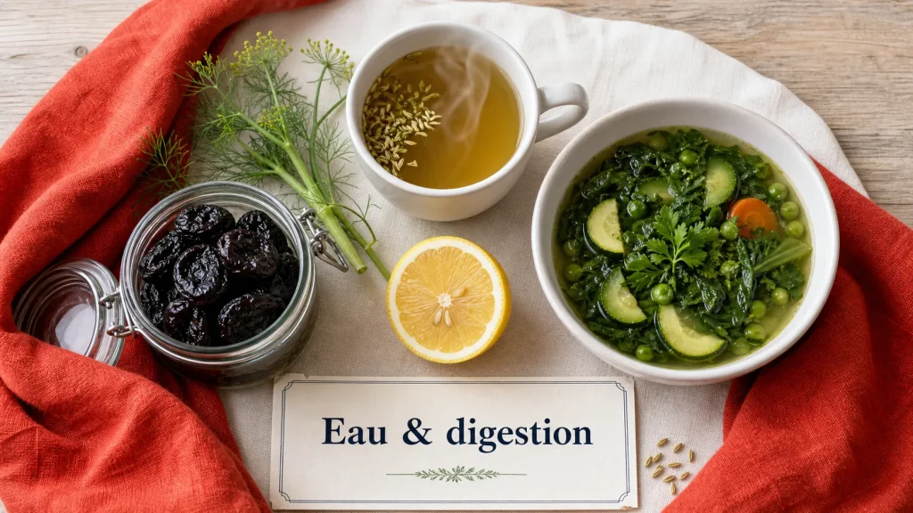 Remede de grand mere pour nettoyer l estomac : tisane fenouil et pruneaux