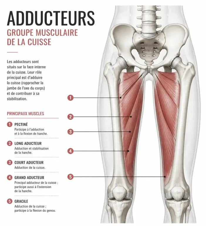 Anatomie des adducteurs et tendinopathie des adducteurs