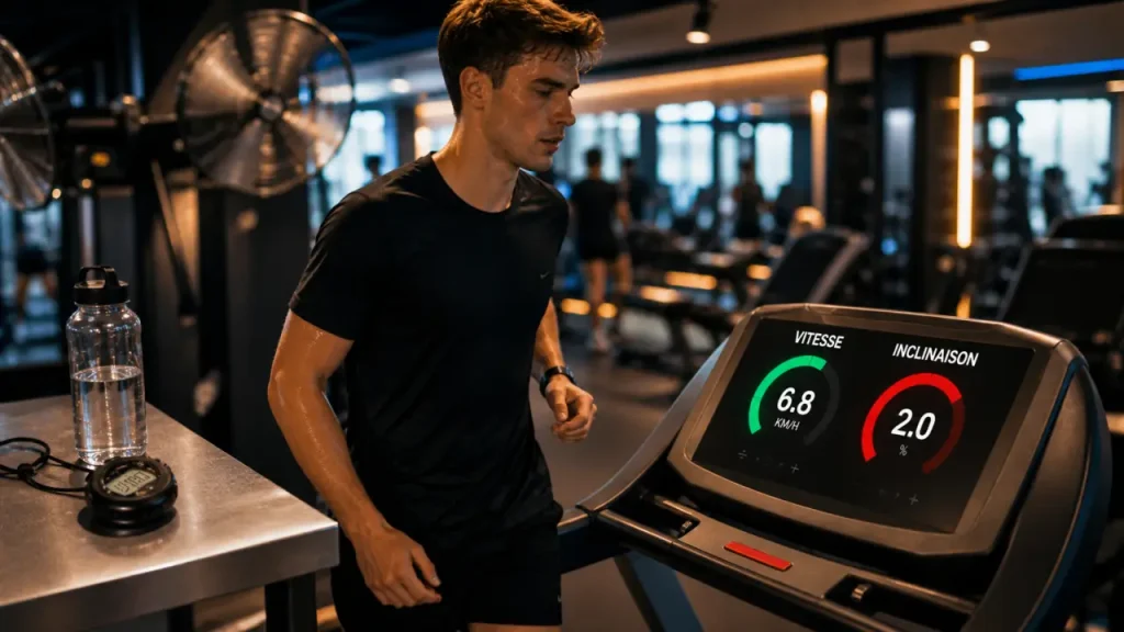 Exercice tapis de course : inclinaison et fractionné pour 12-3-30