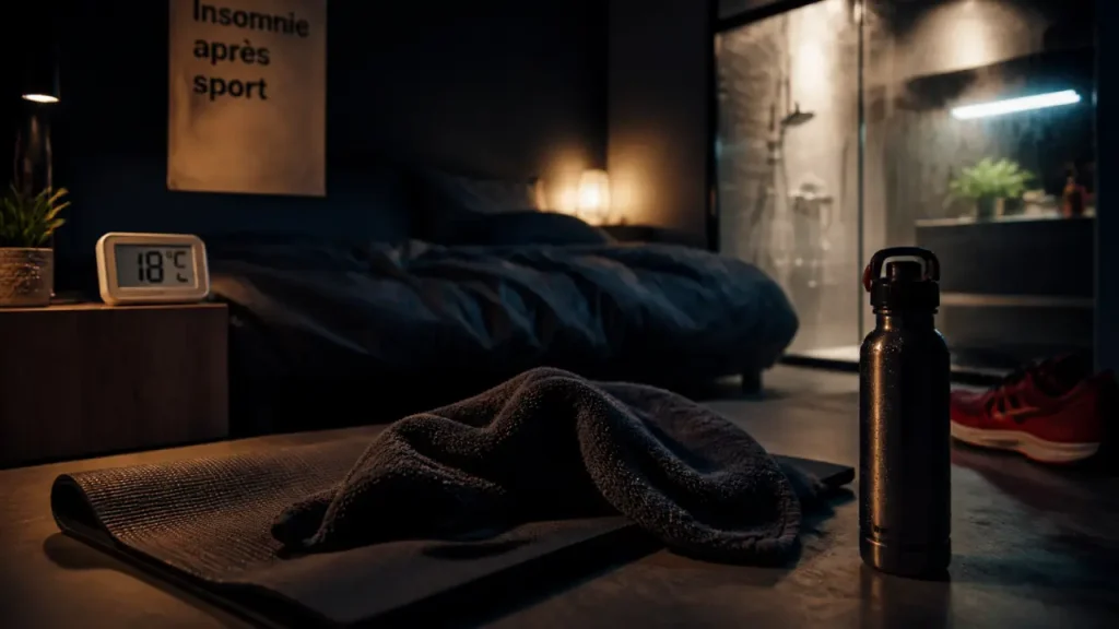 Insomnie après sport intensif : chambre fraîche, nuit agitée