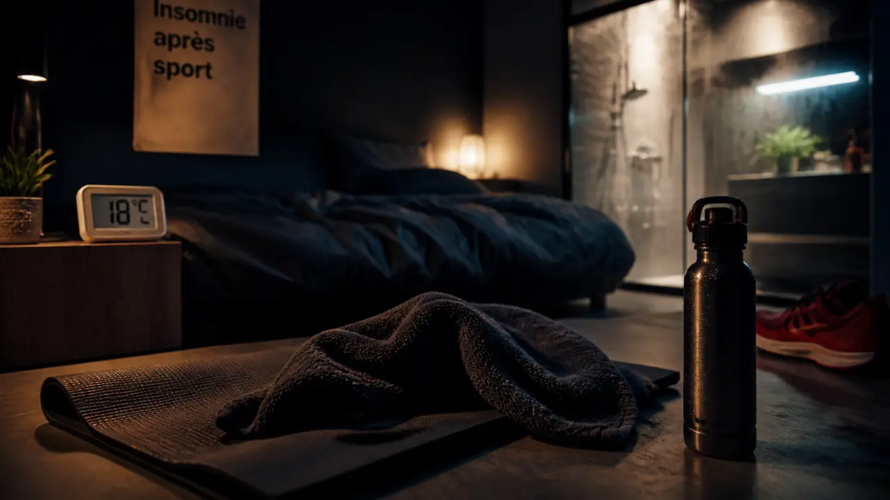 Insomnie après sport intensif : chambre fraîche, nuit agitée