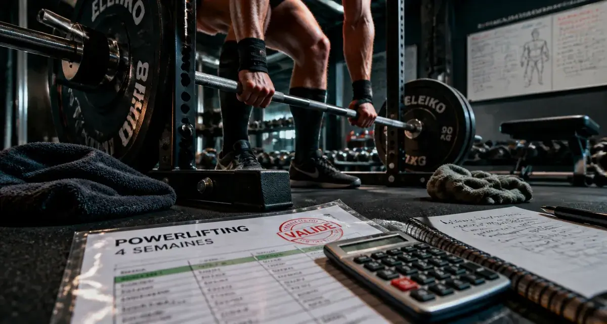 Programme powerlifting cycle 4 semaines à 90% du 1RM