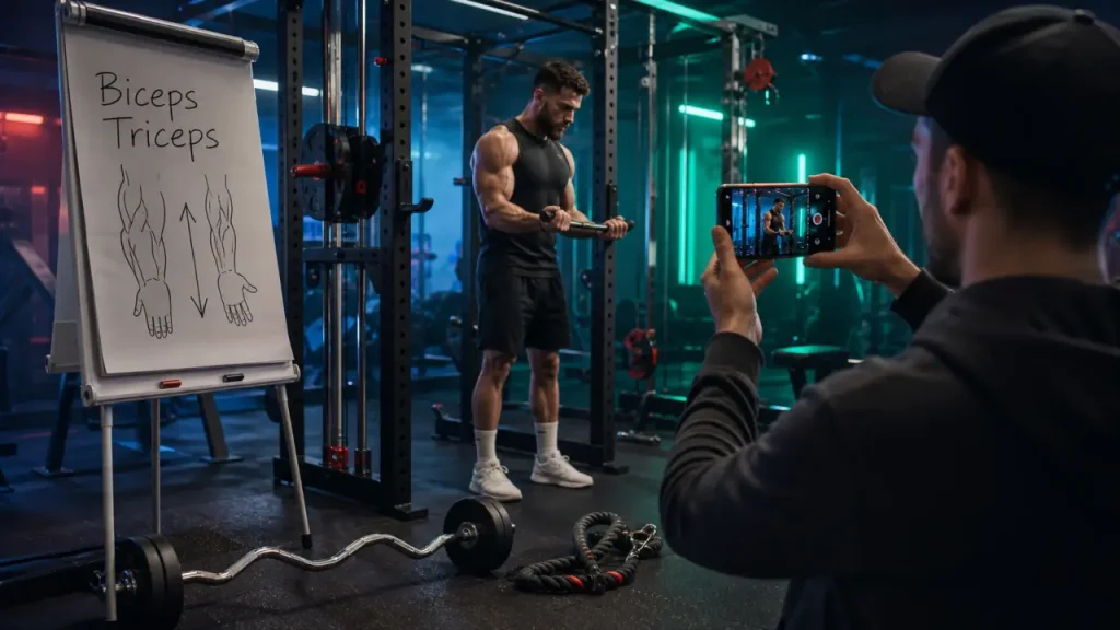 Séance biceps triceps : ordre des exercices en salle