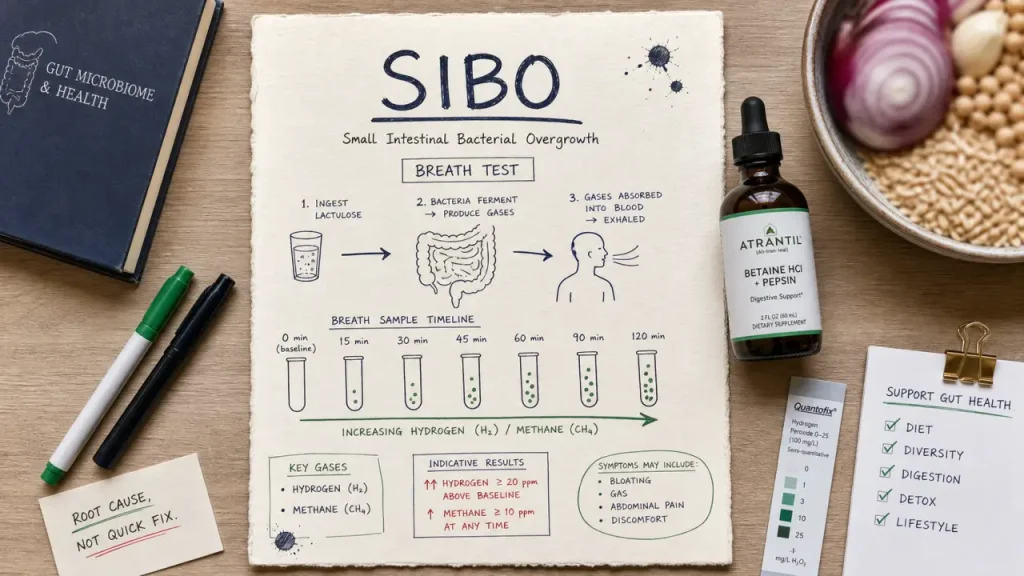 SIBO symptomes traitement : test respiratoire et traitement rapide