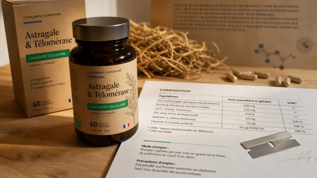 Astragale et télomérase, télomérase complément alimentaire : dosages et précautions