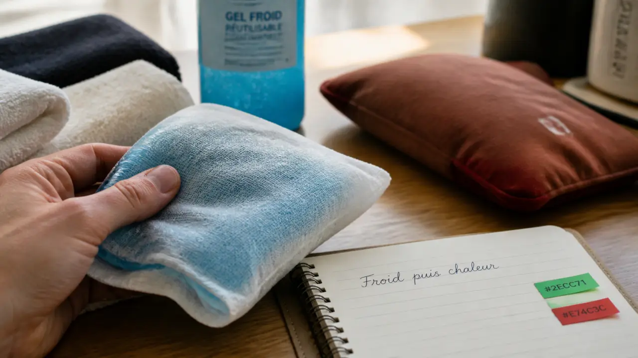Chaud ou froid pour une tendinite : compresse froide puis chaude 48-72 heures