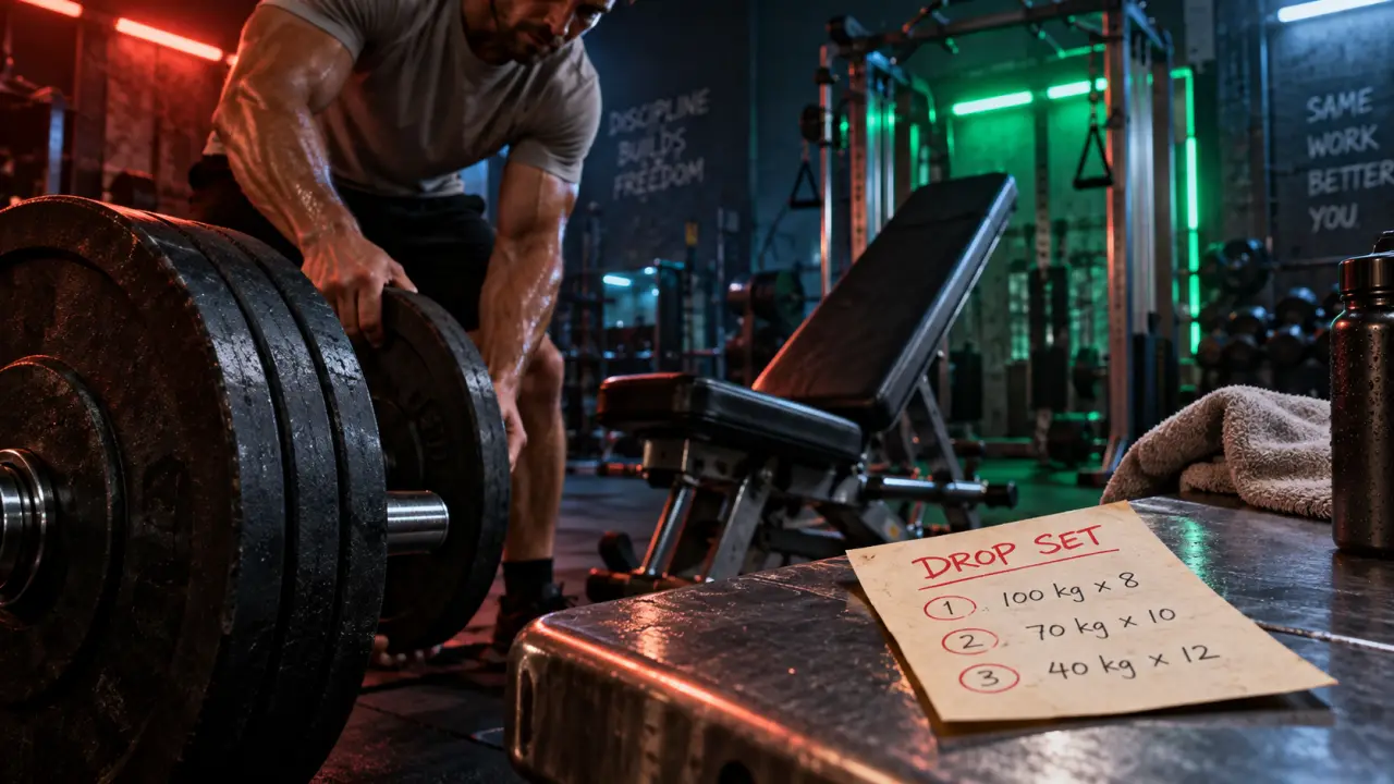 Drop set musculation : intensité avec fatigue contrôlée en salle de sport
