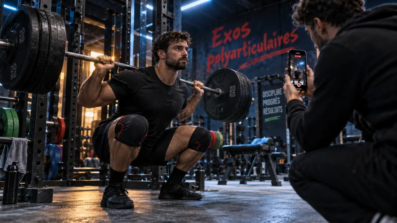 Exos polyarticulaires : squat technique, gain de temps, smartphone analyse
