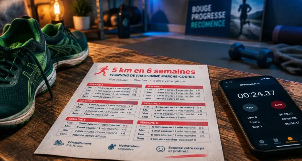 Programme entraînement 5 km débutant pdf : courir 5 km en 6 semaines