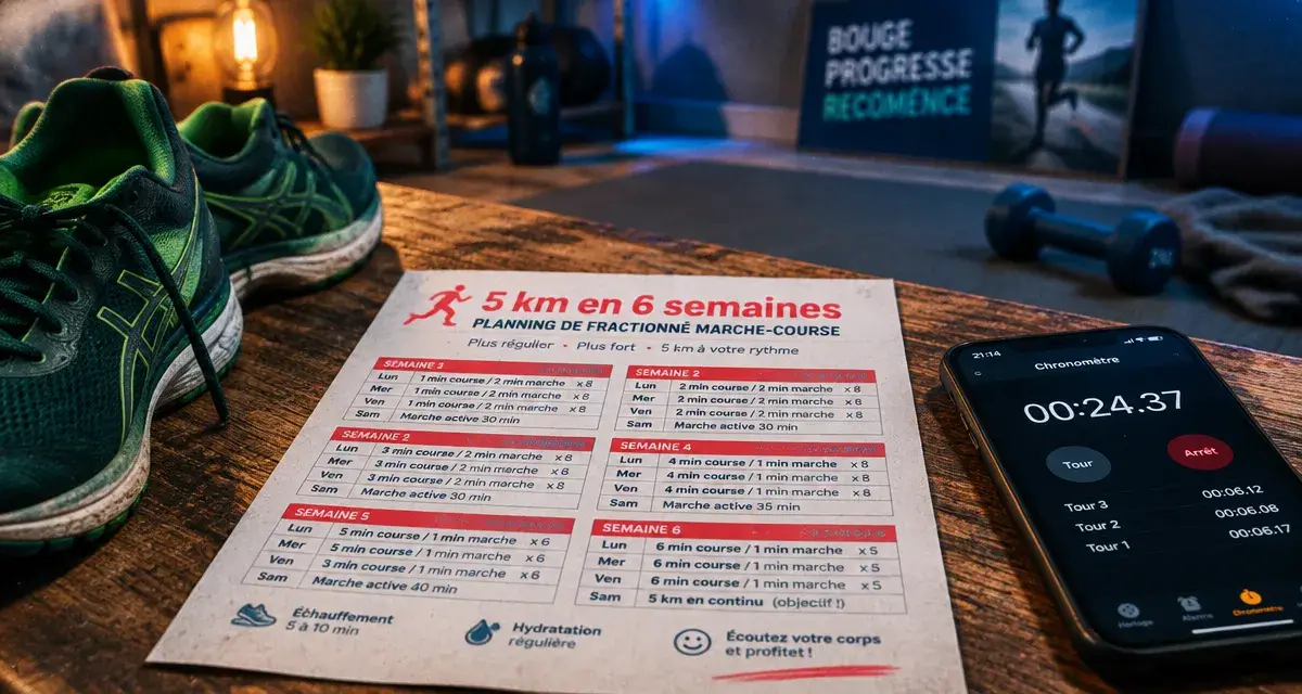 Programme entraînement 5 km débutant pdf : courir 5 km en 6 semaines