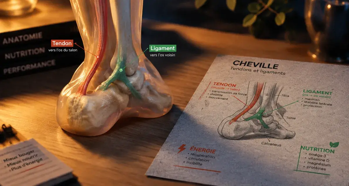 Difference entre tendon et ligament sur la cheville : mouvement vs stabilité