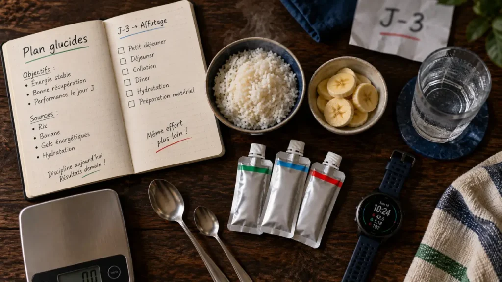 Quoi manger avant une course de 21km : glucides digestes, riz, banane et gels avant le semi-marathon