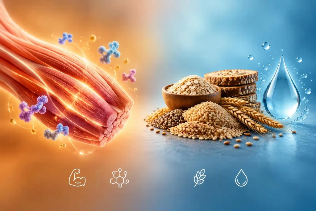 Récupération musculaire : protéines, glucides, hydratation